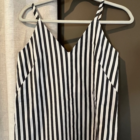 Women's Everlane Striped Gray & White Cotton Strappy Sundress, Size 00 - Picture 2 of 11